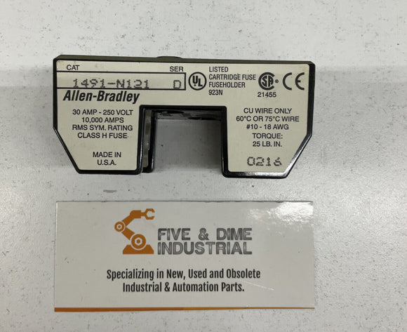 Allen Bradley 1491-N121 Fuse Block 1 - 30 Amp 250V