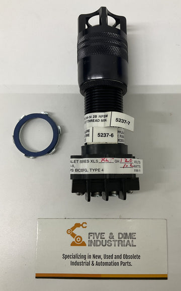 Adalet XLS-RLT Red Pilot Lamp Assembly 120VAC