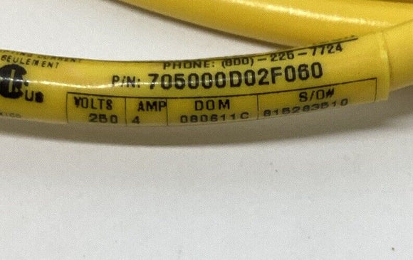 Brad Harrison 705000D02F060 / 70632 5Pin, Female, Straight Single-End 6 Ft Cable
