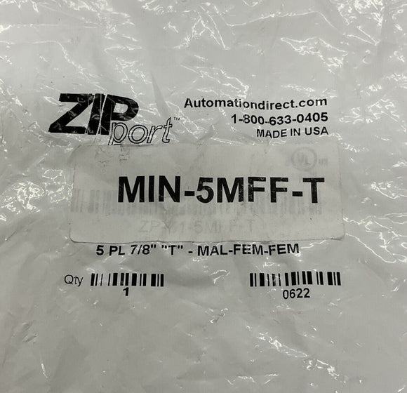 Automation Direct ZP-S1-5MFF-T Coupler 5-Pole 7/8" Male/Female/Female