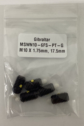 Gibraltar MSWN10-6FS-PT-G  5-Pack Threaded Spring Plunger M10x1.75, 17.5mm