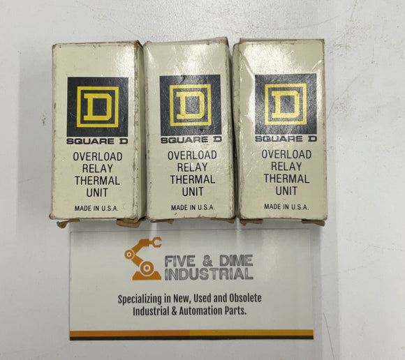 Square D B1.88 Overload Relay Thermal Unit Lot of 3