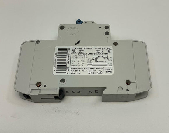 Allen Bradley  1489-A1C050 Circuit Breaker 5-Amp Din Mount  277 VAC 48 VDC