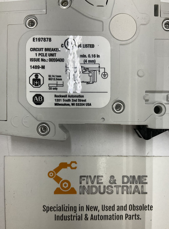 Allen Bradley 1489-M1D050 Ser. D 5 Amp Circuit Breaker