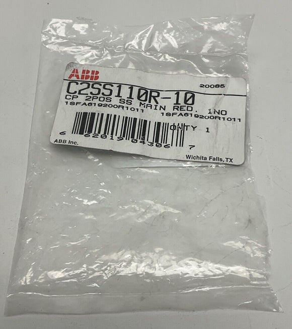 ABB C2SS110R-10 Red Position Selector Head Switch