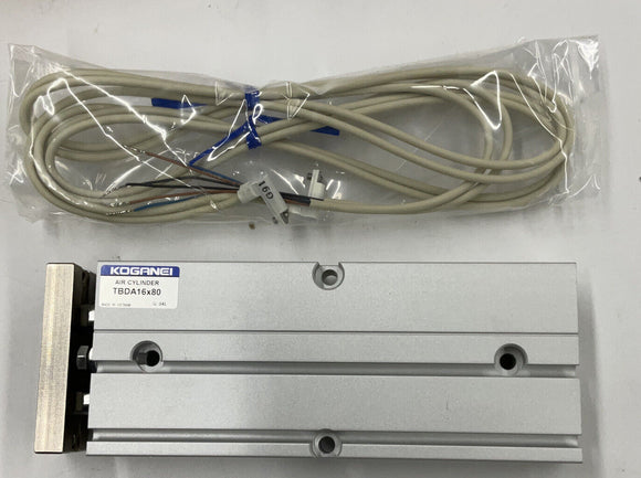 Koganei TBDA16x80 Twin-Rod Air Cylinder w/ Reed Sensors / Switches