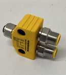 Turck VB2-FKMV4.4/2FSMV4 Splitter U2-08853 M12 4-Pole-5