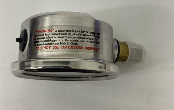 PJC  201L-254G 0-30 PSI Filled Vacuum Gauge 2.5''  1/4'' NPT Lower