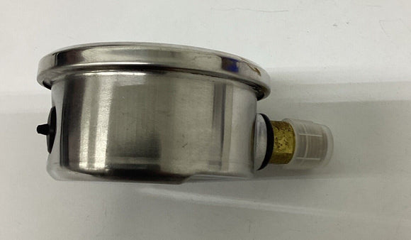 PJC  201L-254G 0-30 PSI Filled Vacuum Gauge 2.5''  1/4'' NPT Lower