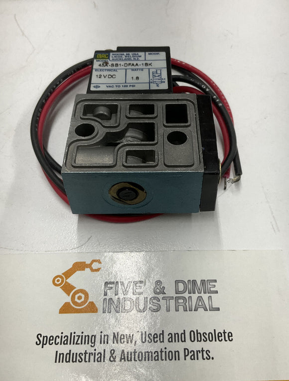 Mac 45A-SB1-DFAA-1BK Solenoid Valve 3 Way 12 VDC