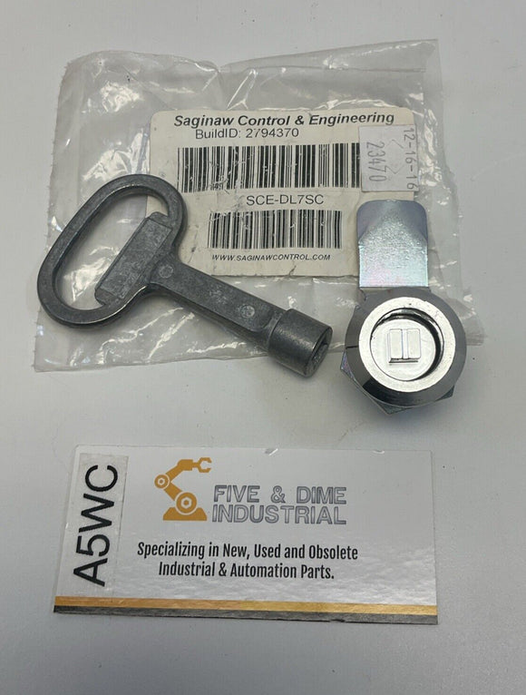Saginaw 7mm Square Door Latch w/ Key SCE-DL7SC 1/4 Turn