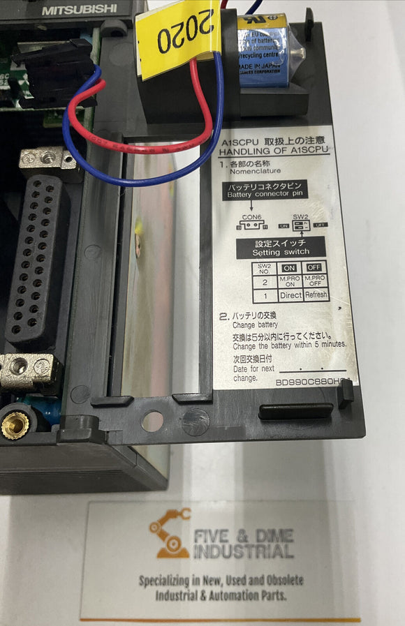 Mitsubishi A1SCPU-S1 CPU PLC, 8k Step Processor w/ Key