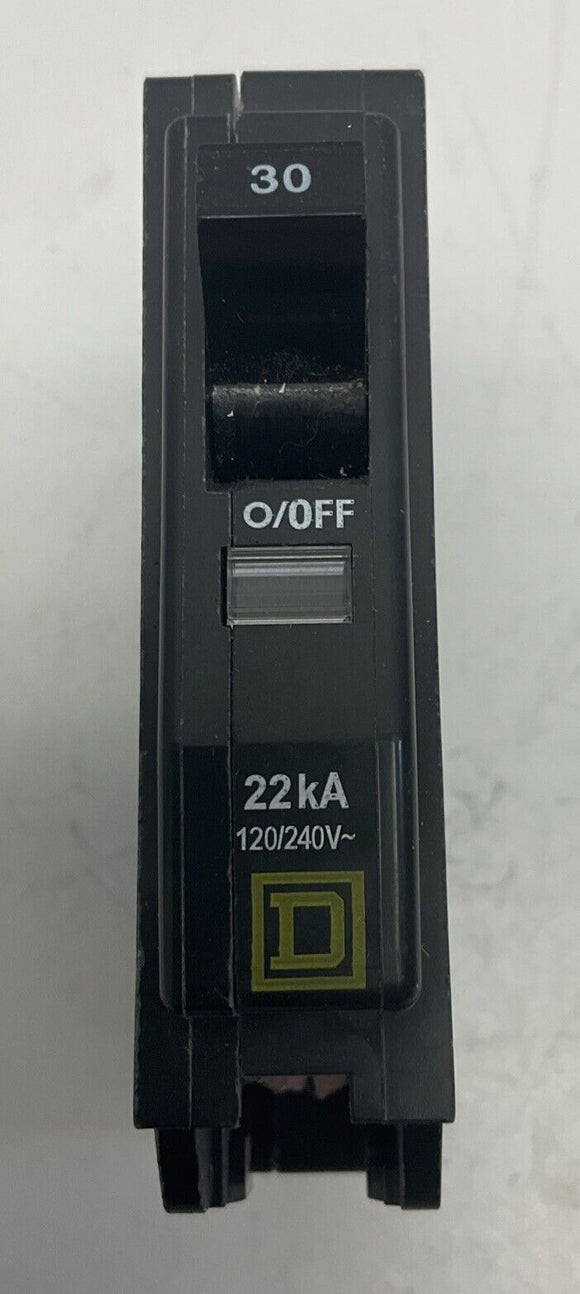 Square D QOB130VH 30-Amp Miniature Circuit Breaker 120/240VAC, 1-Pole