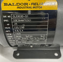 Baldor CL3303D-51 .25 HP 120/240V  Industrial Motor 1425 RPM Frame D63D-2