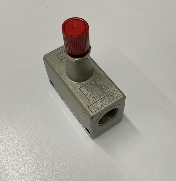 SMC AS300E-03 Inline Flow/Speed Control Valve