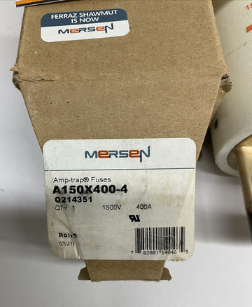 Mersen Ferraz A150X400-4 Form 101 Semiconductor Fuse 400A 1500 Vac - 0