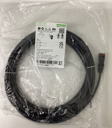 Murr 7072-72011-7541000 2-Wire MDC06 Valve Plug Single End Cable 10M