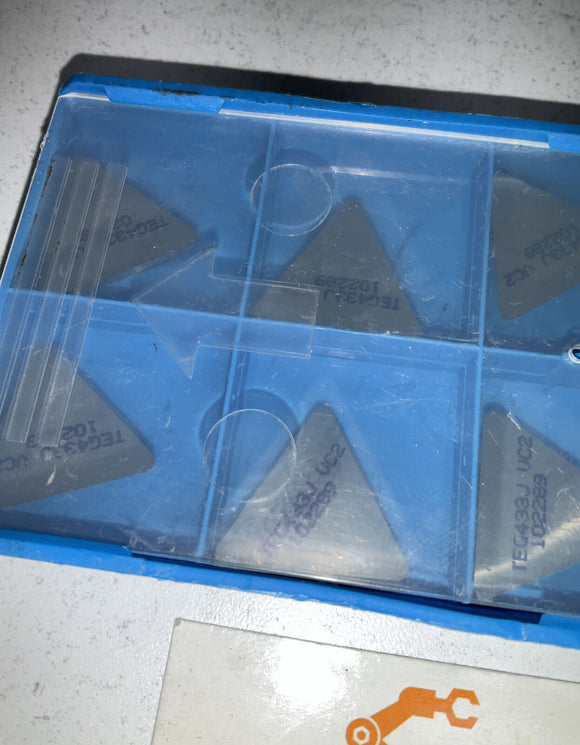 Valenite 102289 Teg-433J Package of 10  Turning Inserts Grade VC2