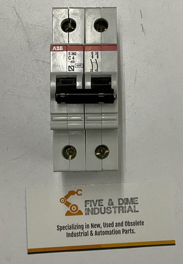 ABB S262-C4  Circuit Breaker 4A 4 Amp 2P 2 Pole 480 Vac C Curve