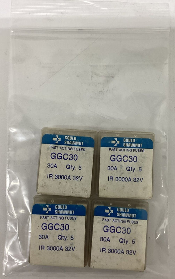 Gould Shawmut  GGC30 Lot of 20 Fast Acting Fuses 30A, 32V