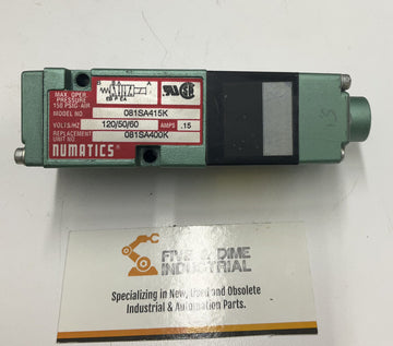Numatics 081SA415K Solenoid Valve 120V .15 Amps - 0