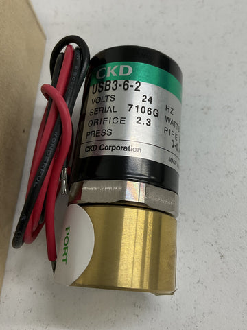 CKD USB3-6-2-DC24V 24 Vdc Solenoid Valve - 0
