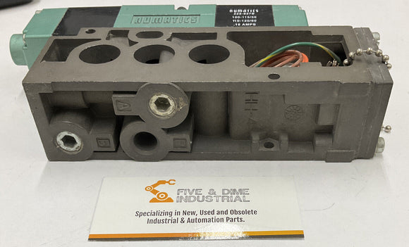 Numatic 0B2S415KO46T30 110/120VAC Solenoid Valve w/ Base & Gasket