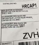 Hubbell HRCAP1 Mini-Quick Brass Cap for Receptacles Shell Size 1-5