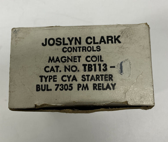 Joslyn Clark TB113-1  110/120 VAC Magnetic Coil Type CYA Starter