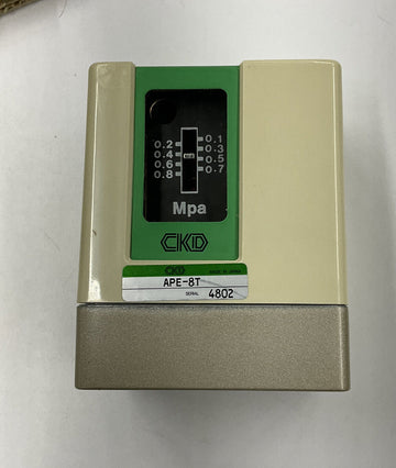 CKD Ape-8T Pneumatic Pressure Switch 125/250 Vac 15A 0.1-0.8 Mpa - 0