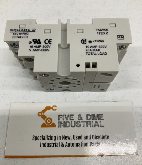 Square D 8501-NR62 Relay Socket 10A/300V