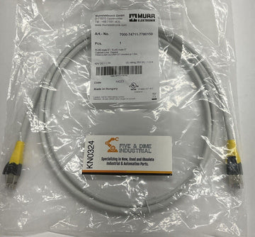 Murr 7000-74711-7780150 Gigabit Shielded RJ45 Male/Male 1.5-Meter Cable