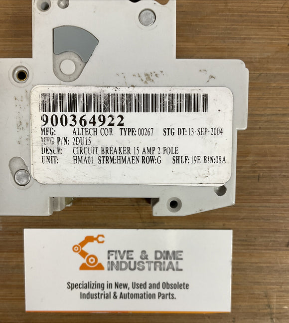 Altech ABL SURSUM 2DU15 15A Circuit Breaker