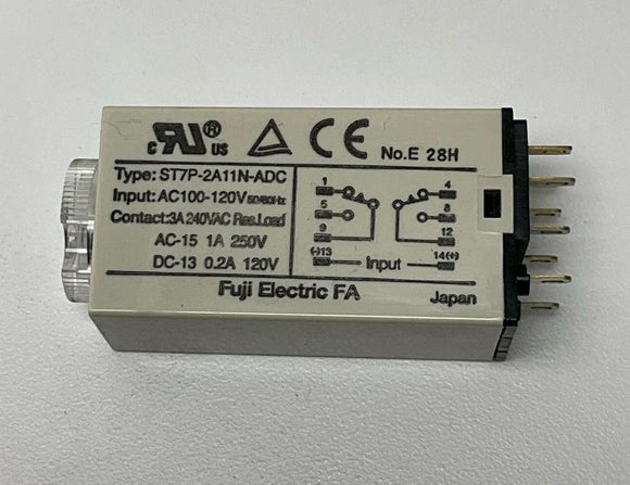 Fuji Electric ST7P-2A11N-ADC Input 100-120 VAC, 8-Pin 0-10 Min Timer Relay