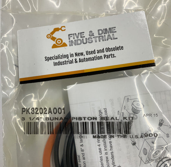 Parker PK8202A001 3-1/4" Bunan Piston Seal Kit