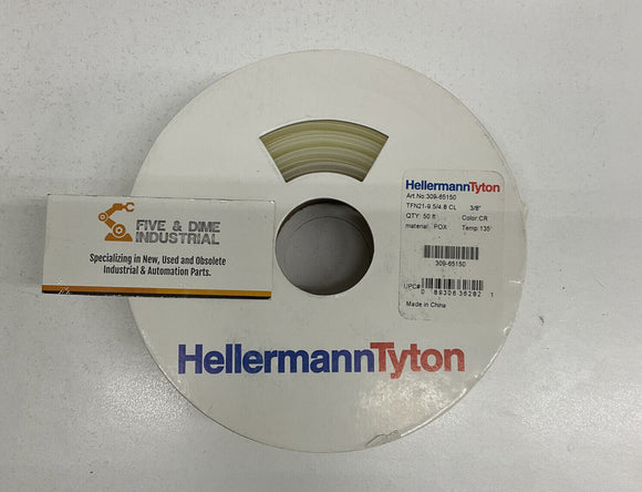 Hellermann Tyton 309-6510 Heat Shrink Tubing 3/8" 50'  Clear FN21-9.5/4.8