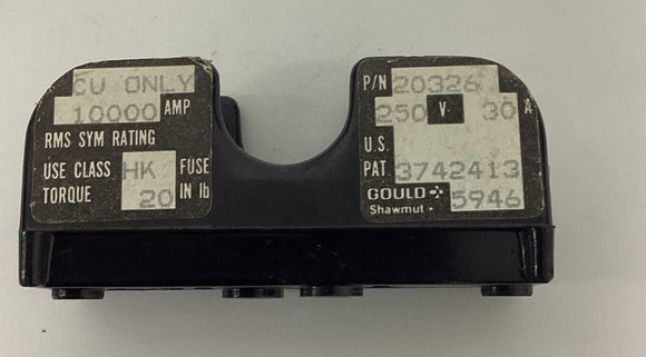 Gould Shawmut 20326 Fuse Block H/K Class Lot of 2