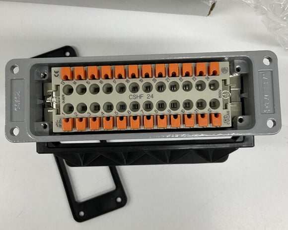 Mencom MQLS-24IVA40 24-Pole Rectangular Connector Kit M40, Single Latch