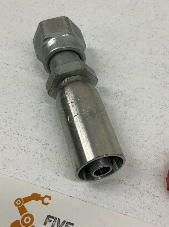 Parker 1JS55-8-6 Parflex 55 Series Hose End Steel Flat Face