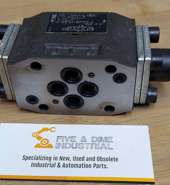 Hartmann + Lammle WE04-6P100-4 Hydraulic Valve