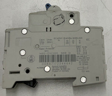 Allen Bradley 1492-D1C020 2 Amp Din Rail Circuit Breaker - 0