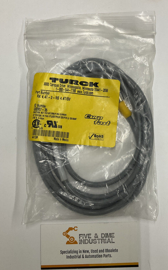 Turck RK 4.4T-2-RS 4.4T/SV Sensor Cable Eurofast U0907-35