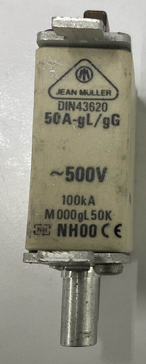 Jean Muller 50A-gL/gG Din 43620 500 vac 50 Amp Fuse