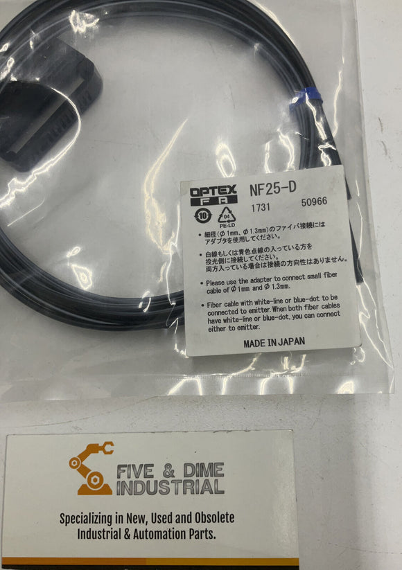 Optex NF25-D Fiber Optic Cable & Cutter 90 Degree M6 2 Meters