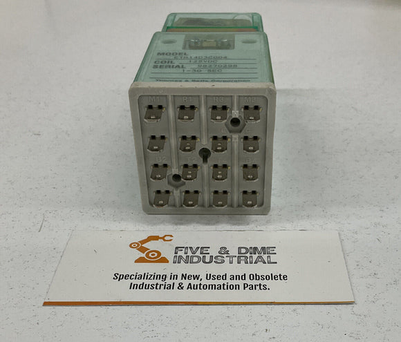 Thomas & Betts Agastat ETR14D3C004 Control Relay 125VDC 1-30 Sec