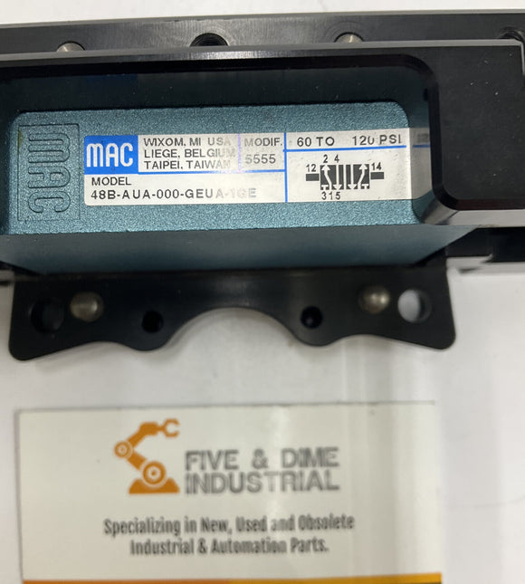 Mac 48B-AUA-000-GEUA-1GE Solenoid Valve With Base 120 PSI