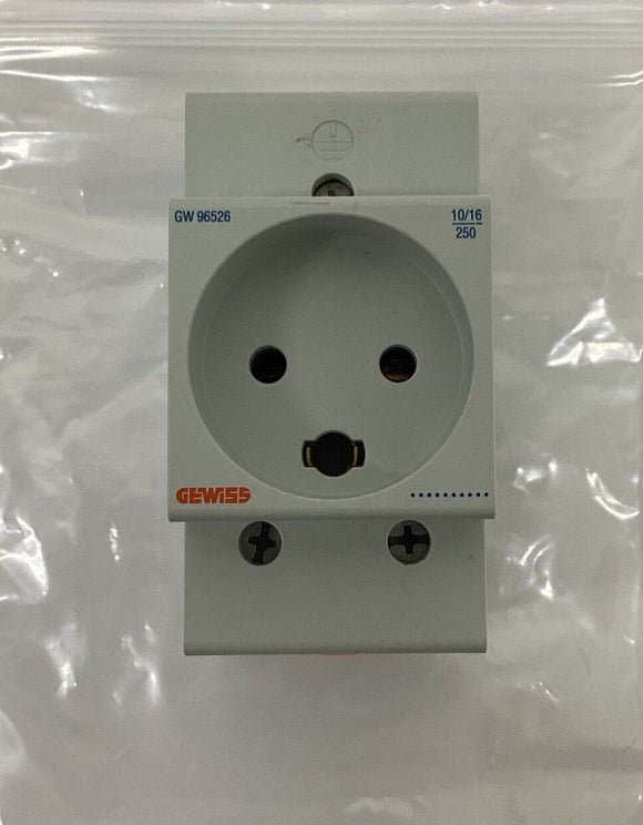 Gewiss GW-96526 Din Rail Danish Socket 2P+E