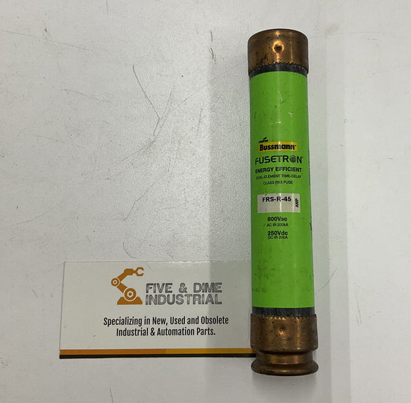 Fusetron FRS-R-45 Lot of (3) Fuses 45A 600V Vac