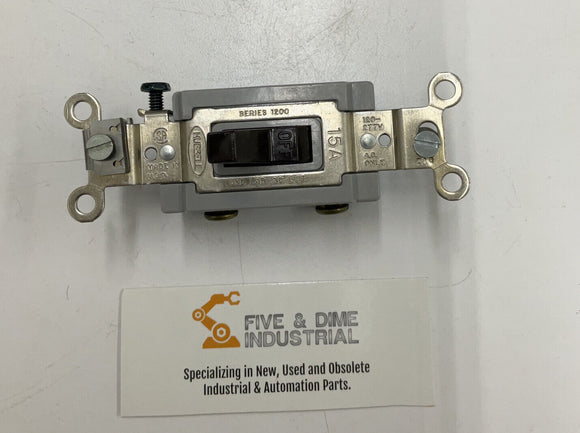 Hubbell HBL1201 Single Pole Brown Nylon Toggle Switch 15A 120-277V