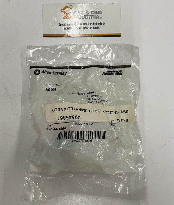 Allen Bradley 800H-N155A Orange Illuminated Selector Switch